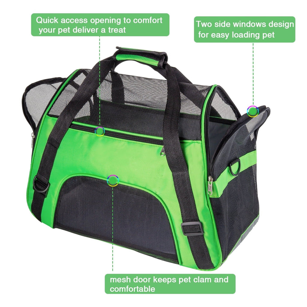 Airline Approved Soft-Sided Pet Carrier for Cats and Small Dogs, Breathable Mesh Travel Carrier for Cabin Flights