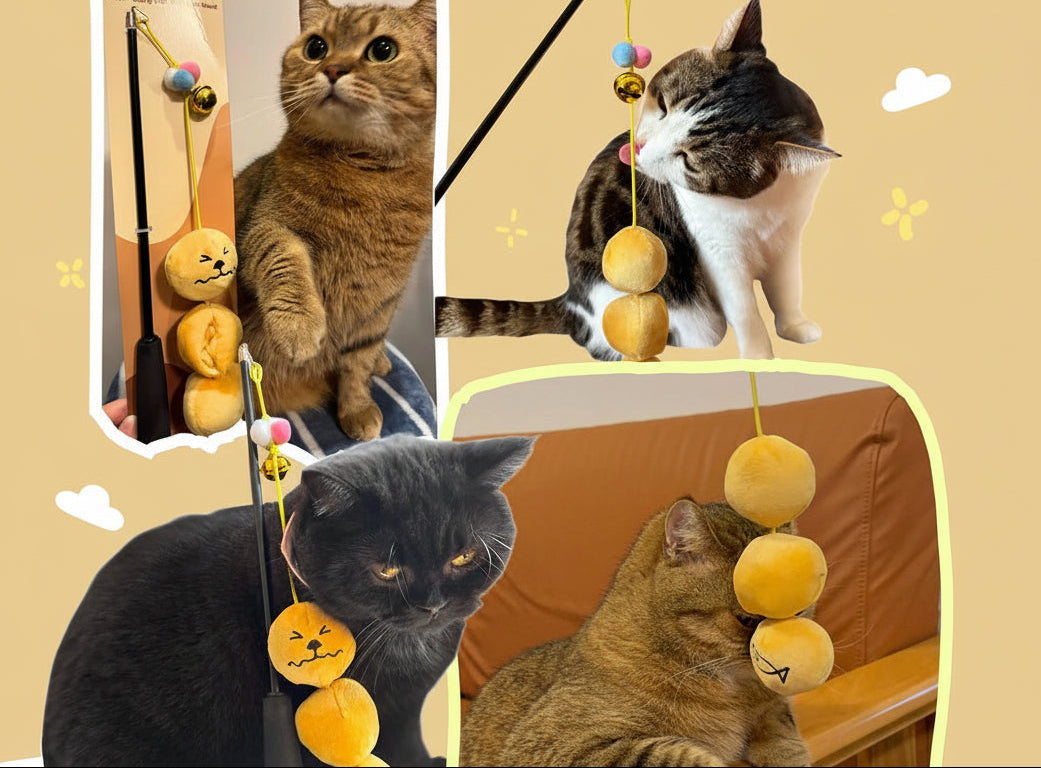 Curry Fishballs Soft Plush Cat Teaser