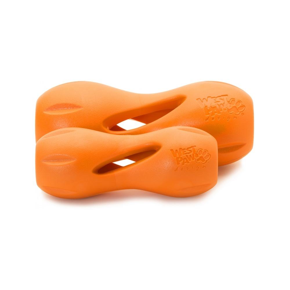 Interactive Dog Treat Dispensing Chew Toy Puzzle for Boredom Relief, Durable Food Holder Toy for Small and Large Dogs, Aqua / Tangerine / Green