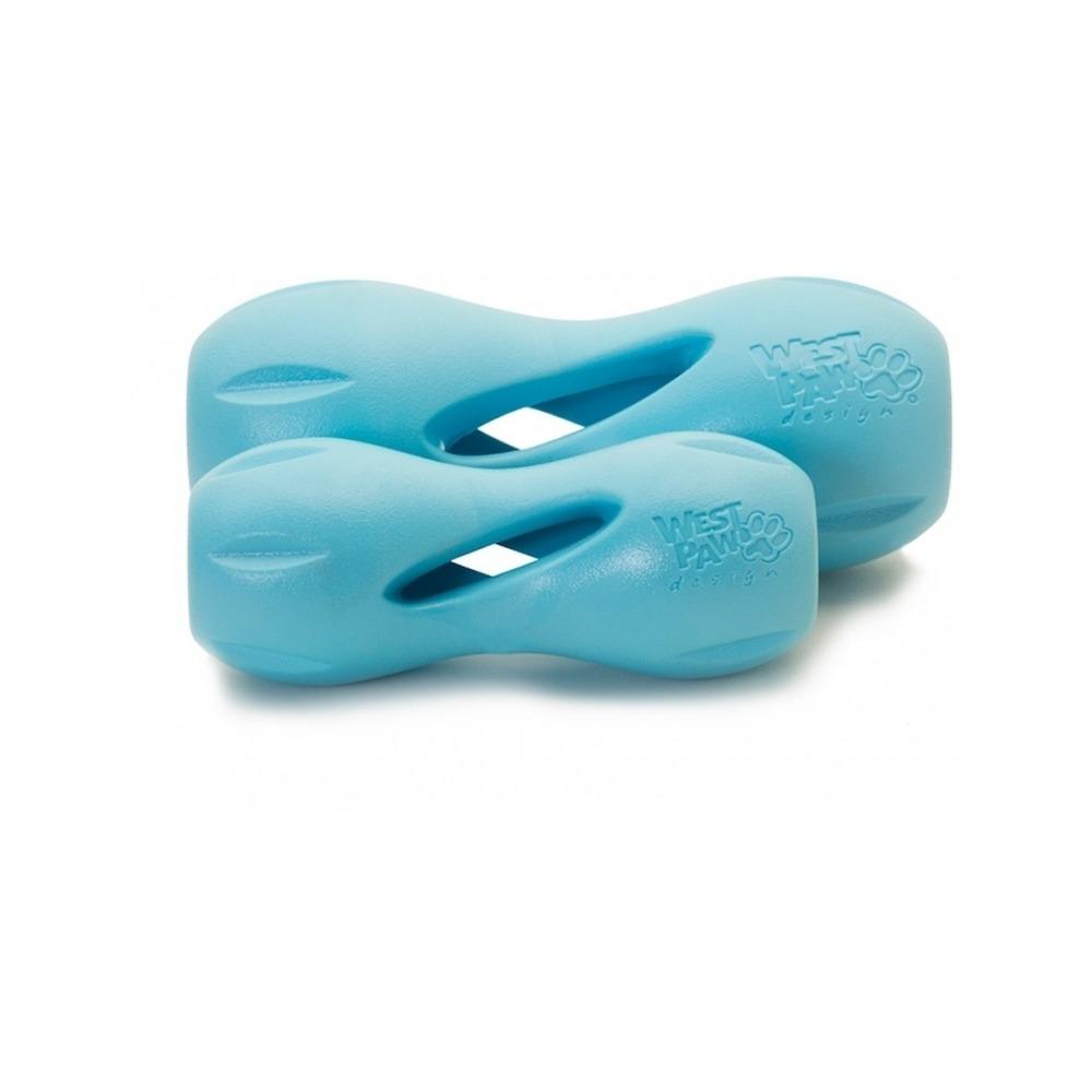 Interactive Dog Treat Dispensing Chew Toy Puzzle for Boredom Relief, Durable Food Holder Toy for Small and Large Dogs, Aqua / Tangerine / Green