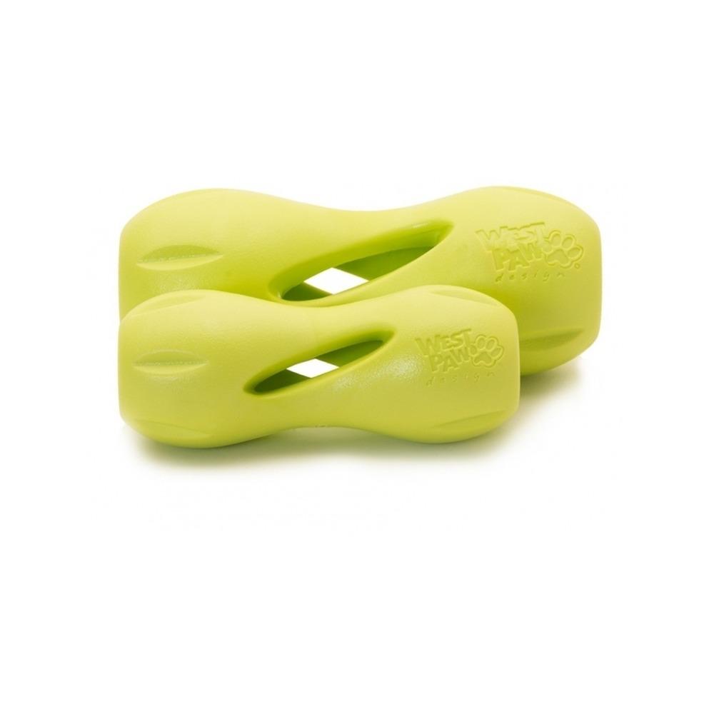 Interactive Dog Treat Dispensing Chew Toy Puzzle for Boredom Relief, Durable Food Holder Toy for Small and Large Dogs, Aqua / Tangerine / Green